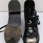 LOUIS VUITTON נעלי מטרופוליס קנבס מונוגרמה | מגפי עור שחורים