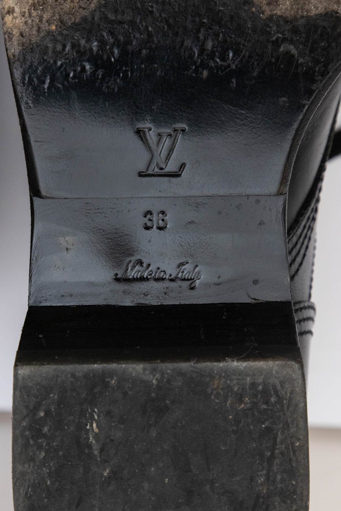 LOUIS VUITTON Chaussures Metropolis Toile Monogram | Bottines en cuir noires