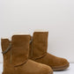 UGG Leather Ankle Boots | Sheepskin | Chestnut Brown | Metallic Zippers