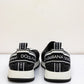DOLCE & GABBANA Black Crystal-Covered Sneakers with White Sole - Size IT 37