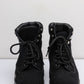 Chanel Black Quilted Wool lace up Ankle Boots 