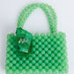 MiMiSol Mini-Mädchentasche mit grünen Perlen