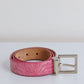 DOLCE & GABBANA Luxurious Pink Ostrich Women Belt