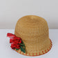 I Pinco Pallino Floral Straw Hat for Girls, Made in Italy, Premium Straw with Floral Decoration, Luxury Children's Fashion Accessory