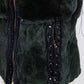 LANVIN Fourier Dark Green Fur Vest – Size 40 | 100% Fur, Made in Italy | Excellent Condition