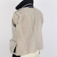 DOLCE & GABBANA Black Lambskin Leather Jacket with White Trim – Size 42 | Excellent Condition