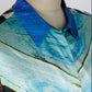 ROBERTO CAVALLI Blue Silk Printed Blouse