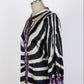 ROBERTO CAVALLI Multicolor Zebra-Print Silk Shirt | Size IT 42 | New, Never Worn | Made in Italy