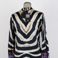 ROBERTO CAVALLI Multicolor Zebra-Print Silk Shirt | Size IT 42 | New, Never Worn | Made in Italy