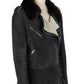 ERMANNO SCERVINO gray leather jacket with luxurious fur collar