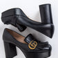 GUCCI Black Leather GG Marmont Fringe Platform Loafer Pumps | Size IT 37.5 | Very Good Condition | Made in Italy