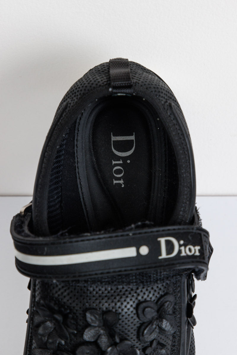 CHRISTIAN DIOR Schwarze Fusion Low Sneakers | Besatz aus Leder und Gummi