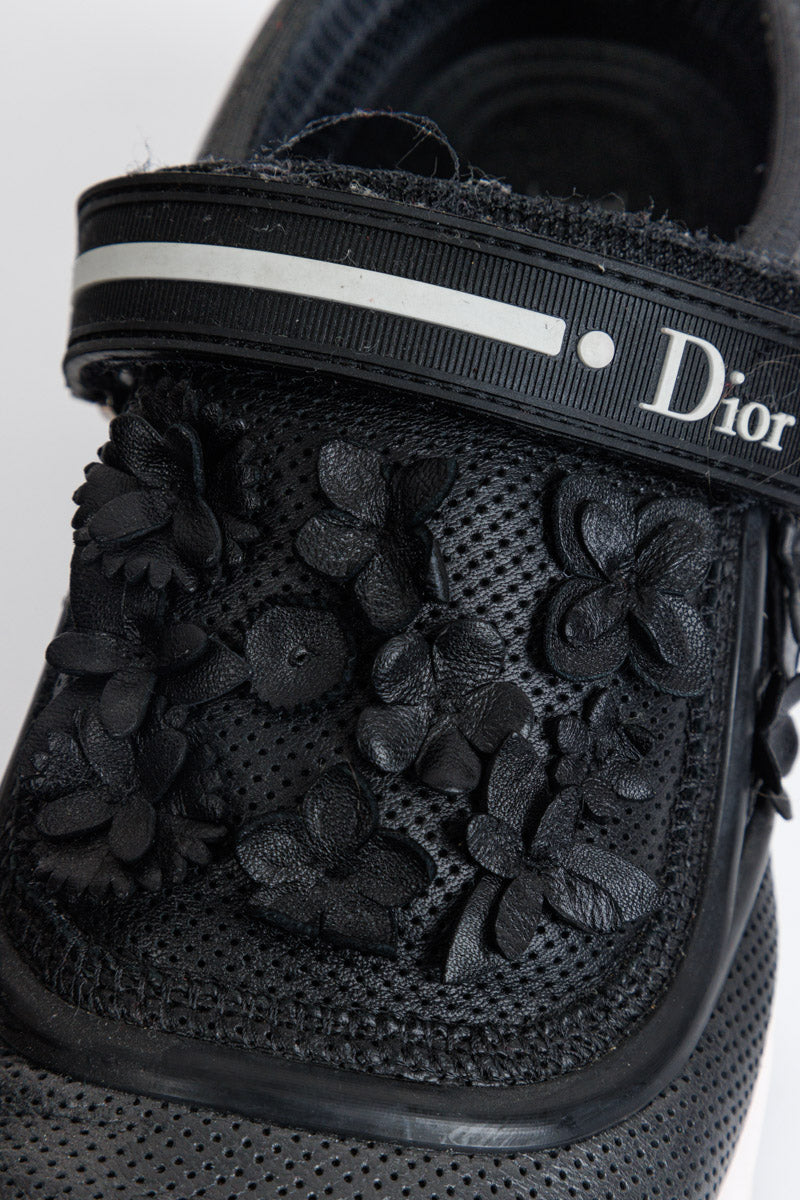 CHRISTIAN DIOR Schwarze Fusion Low Sneakers | Besatz aus Leder und Gummi