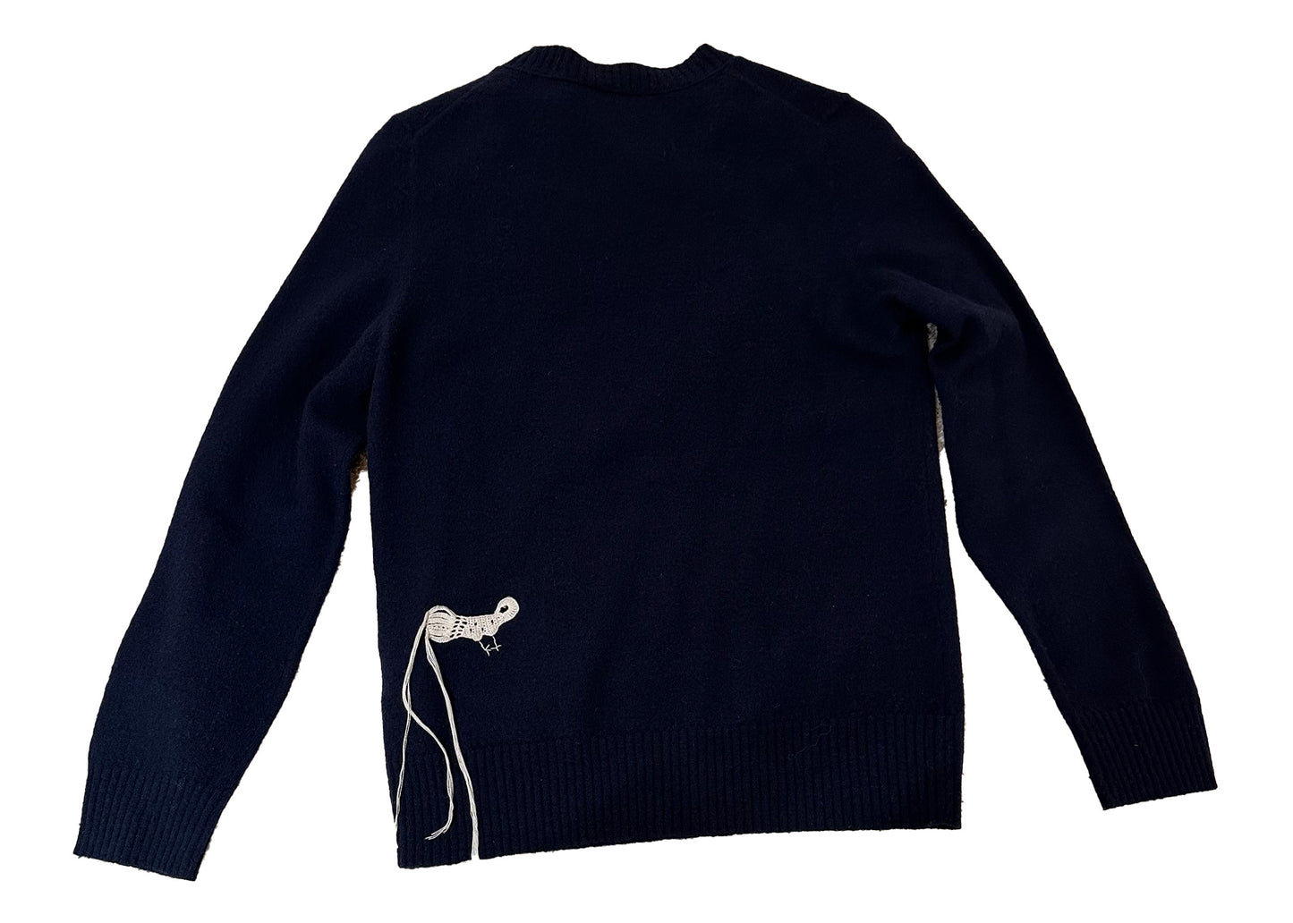 CELINE Wool Knitwear - Роскошный темно-синий шерстяной свитер
