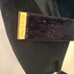 Authentic LOUIS VUITTON Black Suede Pearl Heel Platform Pumps with Velvet Ankle Ties EU 38 Made in Italy
