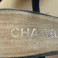 Authentic CHANEL Blue Denim Camellia Slingback Pumps with CC Logo IT 38.5 C Excellent Condition