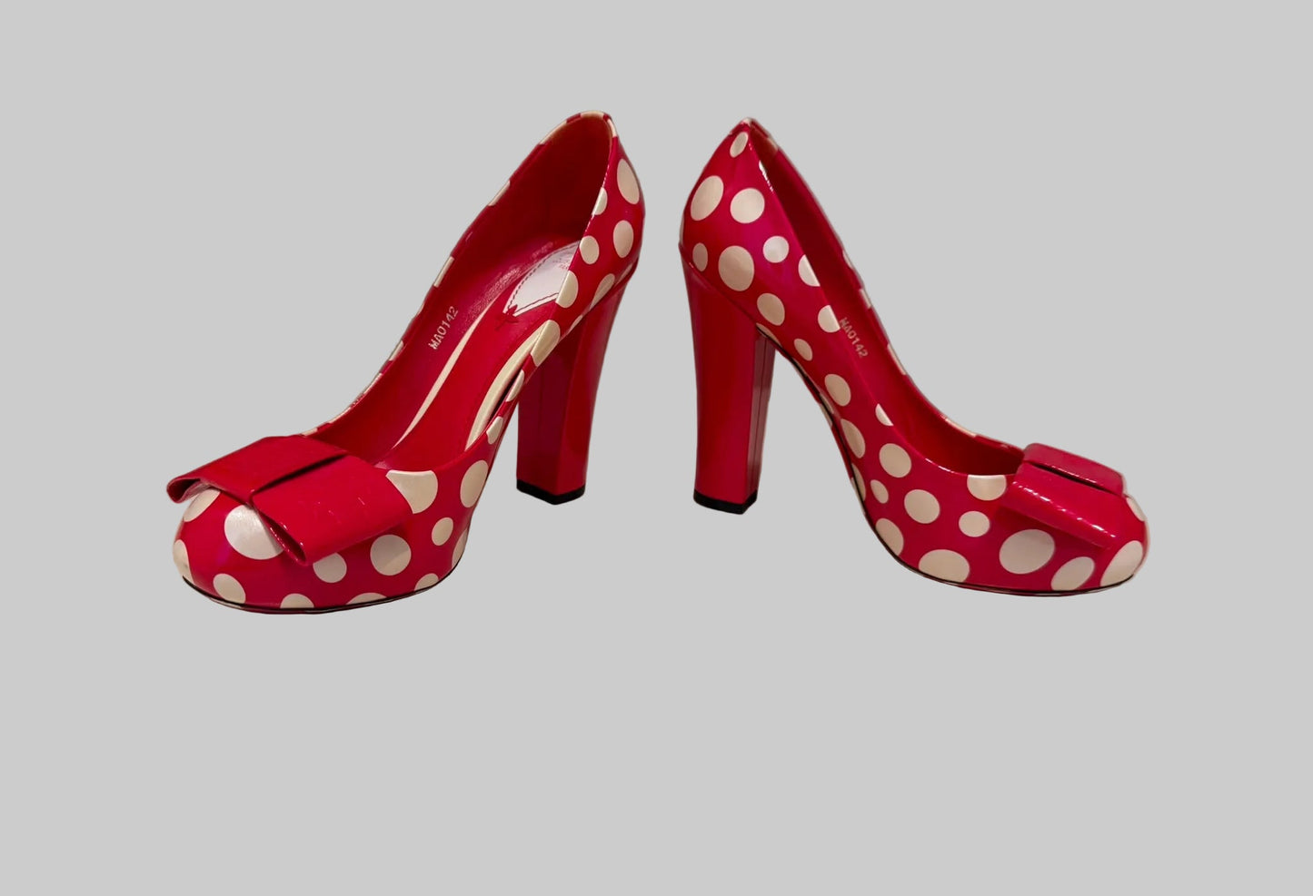 Louis Vuitton x Yayoi Kusama Red Patent Leather Polka Dot Pumps 