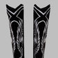 CHRISTIAN DIOR Black & White Flame Cowboy Boots – Size 38 | Luxury Designer Footwear