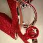 Charlotte Olympia Red Raffia Platform Heels – Size IT 38, Made in Italy, Almost New