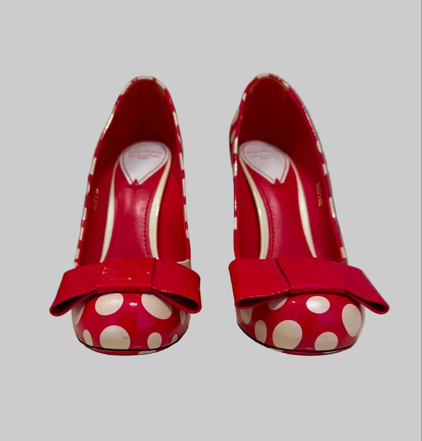 Louis Vuitton x Yayoi Kusama Red Patent Leather Polka Dot Pumps 
