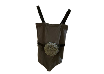 GIORGIO ARMANI Black Bodysuit with Flower