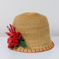 I Pinco Pallino Floral Straw Hat for Girls, Made in Italy, Premium Straw with Floral Decoration, Luxury Children's Fashion Accessory