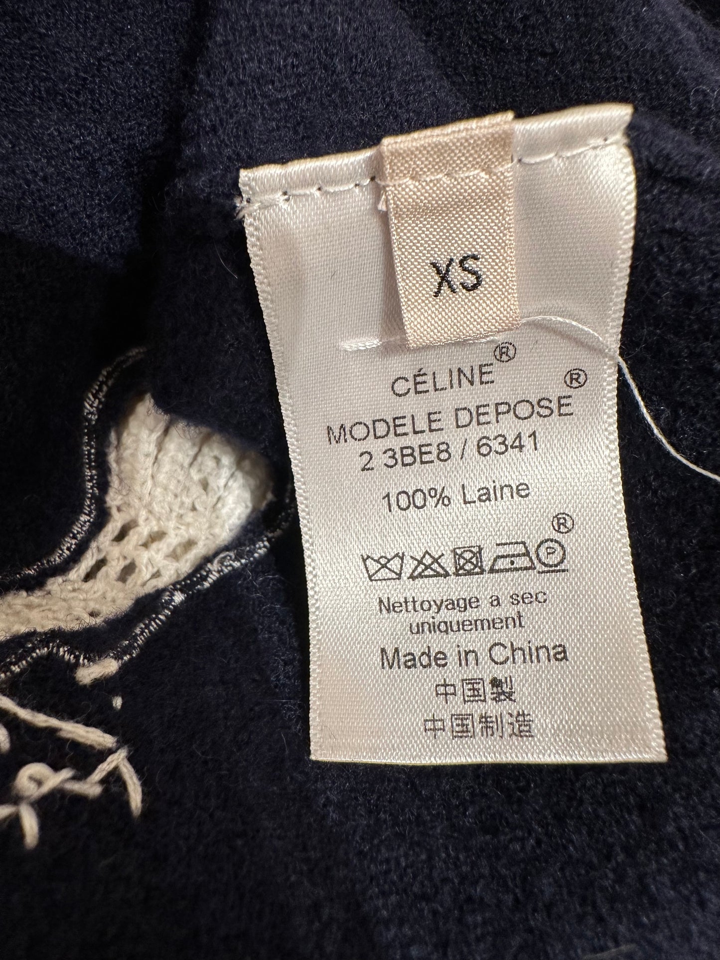 CELINE Wool Knitwear - סוודר צמר נייבי יוקרתי